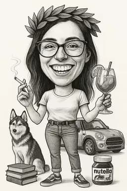Esempio di caricatura per la laurea di una ragazza