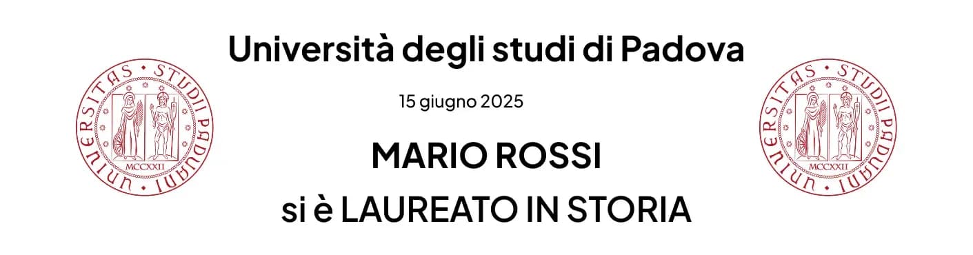 Intestazione esempio papiro di laurea