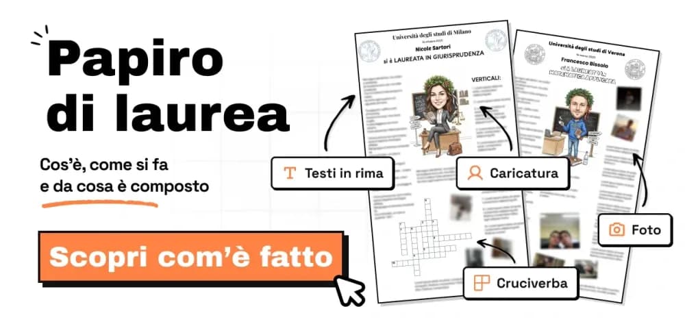 papiro di laurea come è fatto
